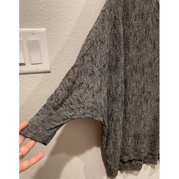 EILEEN FISHER Linen Dolman Sleeve Grey Sweater - Picture 3 of 4